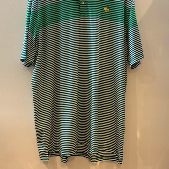 Masters Tech Golf Polo Shirt Green Stripes - Men's Size XXL - Picture 3 of 11
